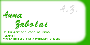 anna zabolai business card